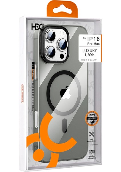 iPhone 16 Pro HBC-306 Aden Pc Magsafe Kapak - Kahverengi modelleri