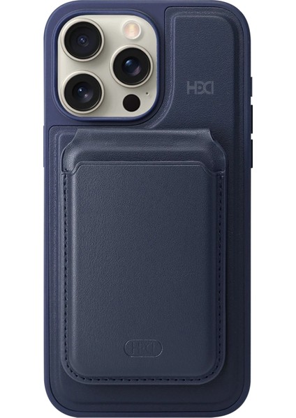 iPhone 14 Pro HBC-247 Atina Kartvizitli Kapak - Lacivert