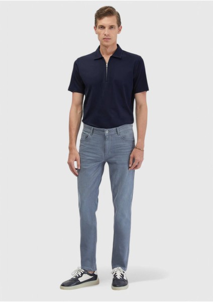 Lacivert Jakarlı Polo Yaka %100 Pamuk T-Shirt fiyatları