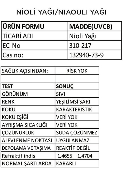 Niaouli Yağı-10 ml modelleri
