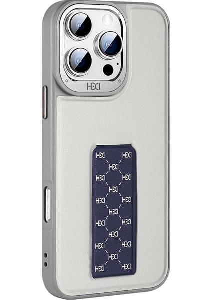 iPhone 14 Pro Max HBC-265 Madrid Magsafe Standlı Kapak - Natural Grey