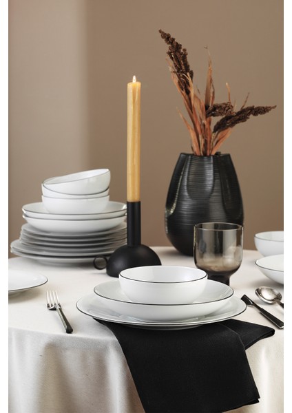 Zeugma 24 Parça 6 Kişilik Yemek Takımı Siyah fiyatları