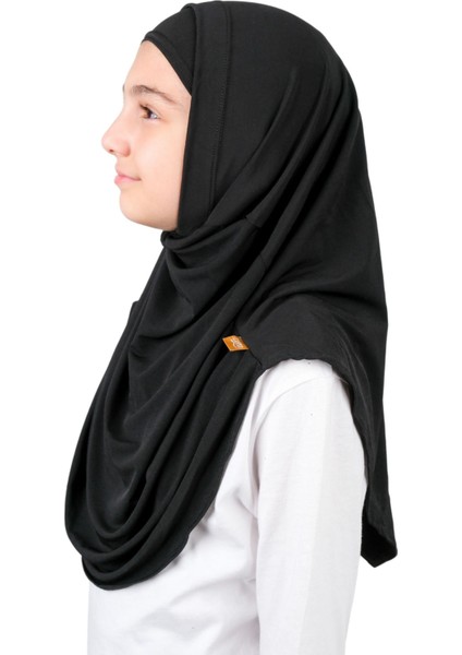 Pratik Hazır Geçmeli Boneli Çocuk Şal Siyah fırsatları