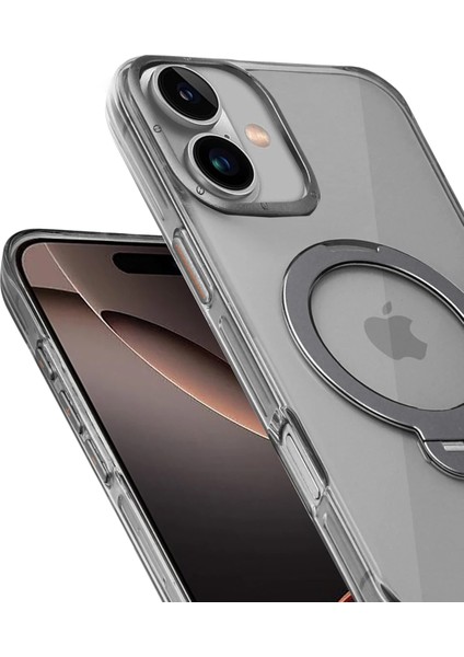 Apple iPhone 16 HBC-338 Andes Magsafe Standlı Kapak - Gri fiyatları
