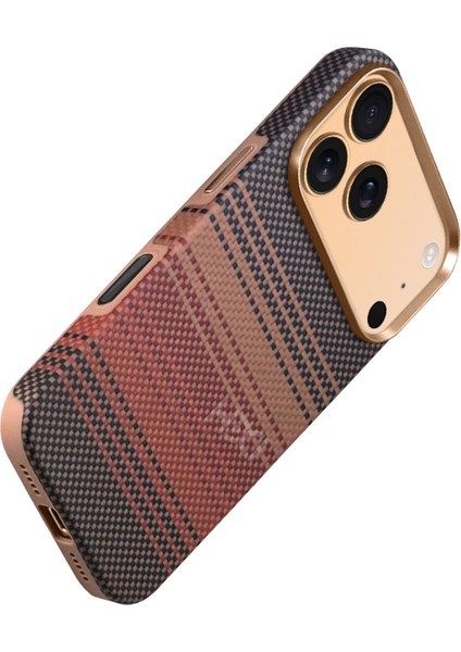 Apple iPhone 17 Pro HBC-377 Kevlar Slim Magsafe Kapak - Gün Batımı modelleri