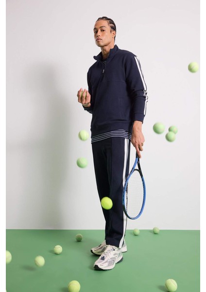 Fit Sporcu Jogger Eşofman Altı Standart Fit Standart Paça Beli Lastikli Cepli D1957AX25AU