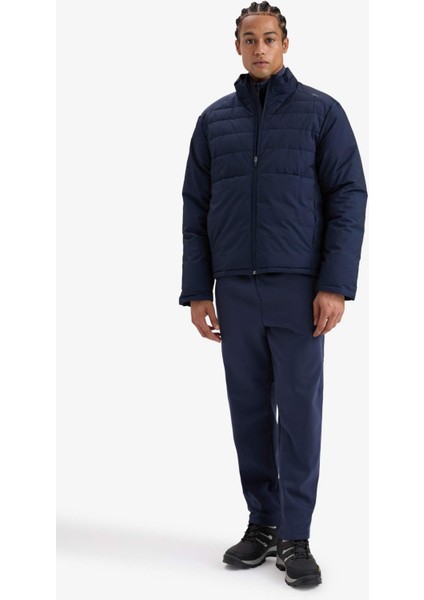 Fit Su İtici Rüzgar Geçirmez Regular Fit Dik Yaka Fermuarlı Cepli Kışlık Mont E9219AX25AU modelleri