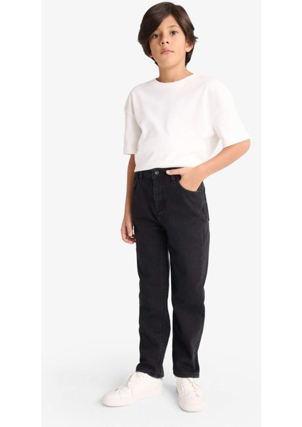 Erkek Çocuk Straight Fit Düz Paça Jean Polar Astarlı Pantolon F4290A825WN