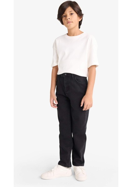 Erkek Çocuk Straight Fit Düz Paça Jean Polar Astarlı Pantolon F4290A825WN fiyatları