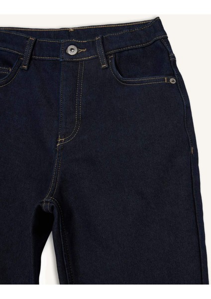 Erkek Çocuk Straight Fit Düz Paça Jean Polar Astarlı Pantolon F4296A825WN