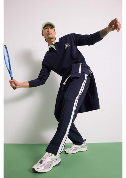 Boxy Fit Gömlek Yaka Sporcu Sweatshirt F4396AX25AU fiyatları