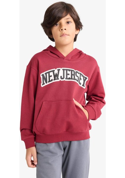 Erkek Çocuk 2'li Takım Kapüşonlu Baskılı Sweatshirt Eşofman Altı G3658A825AU indirimleri