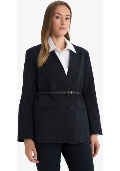 Regular Fit Ceket Yaka Blazer Ceket F6104AX25AU