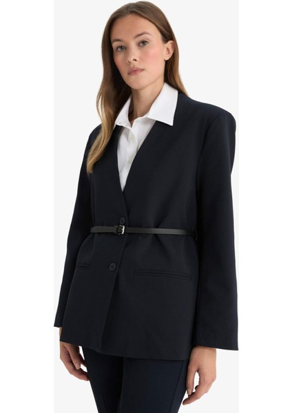 Regular Fit Ceket Yaka Blazer Ceket F6104AX25AU