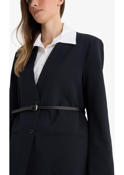 Regular Fit Ceket Yaka Blazer Ceket F6104AX25AU