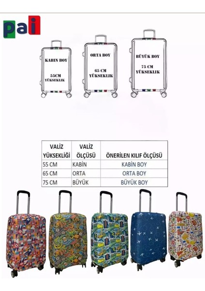 - Lacivert Esnek Kumaşlı Valiz Kılıfı - Yıkanabilir & Darbelere Dayanıklı modelleri