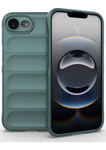 iPhone 16E Kılıf Optimum Silikon - Koyu Yeşil - A6285-5266