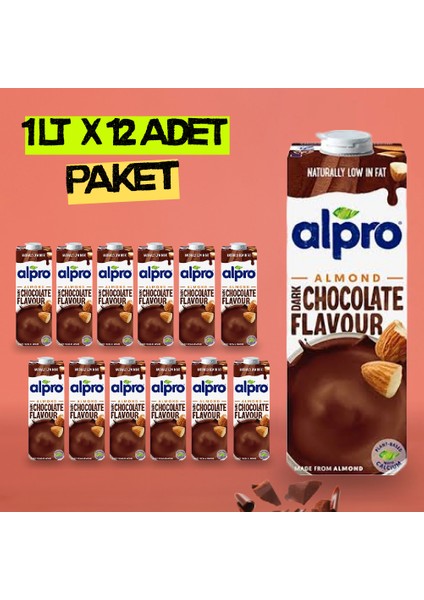 Bitter Çikolata & Badem x 12 Adet