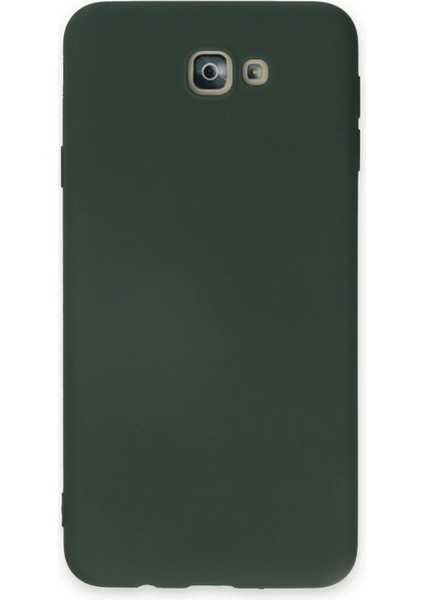 Samsung Galaxy J7 Prime Kılıf Nano Içi Kadife Silikon - Koyu Yeşil - A6337-2557