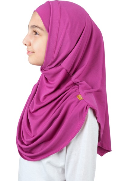 Pratik Hazır Geçmeli Boneli Çocuk Şal Fuşya modelleri