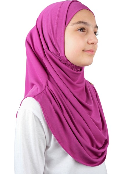 Pratik Hazır Geçmeli Boneli Çocuk Şal Fuşya fırsatları