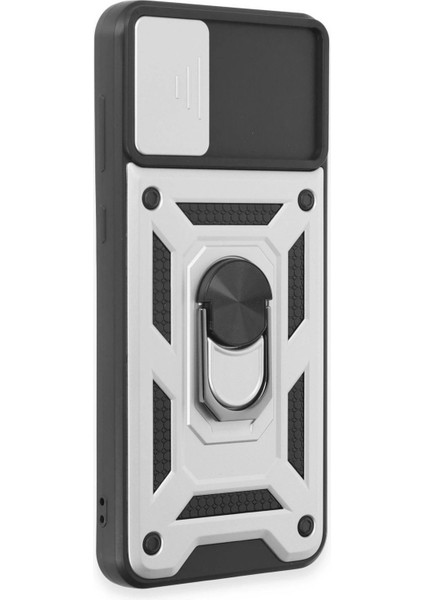 Samsung Galaxy A04E Kılıf Pars Lens Yüzüklü Silikon - Gümüş - A5700-2134 fiyatları