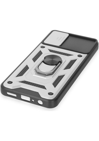 Samsung Galaxy A04E Kılıf Pars Lens Yüzüklü Silikon - Gümüş - A5700-2134 indirimleri