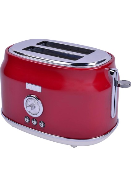 Gem Retro 2 Dilim Ekmek Kızartma Makinesi – 815 W, Paslanmaz Çelik Gövde | Kırmızı modelleri