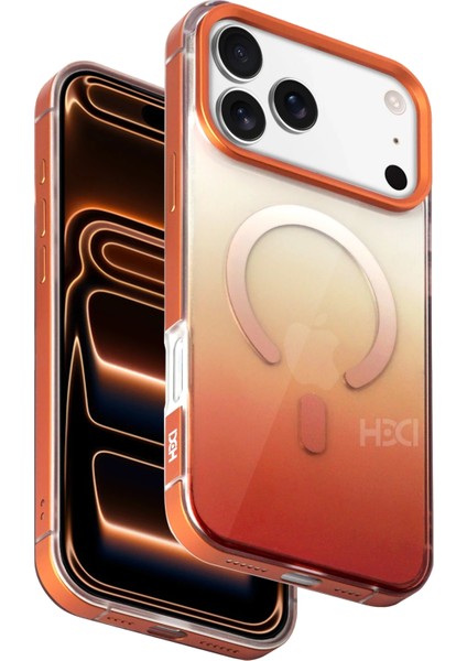 Apple iPhone 17 Pro HBC-395 Altai Magsafe Kapak - Turuncu