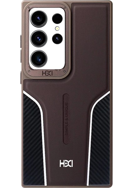 Samsung Galaxy S24 Ultra HBC-264 Lambor Karbon Fiber Sport Kapak - Titan Gri