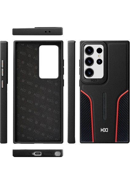 Samsung Galaxy S24 Ultra HBC-264 Lambor Karbon Fiber Sport Kapak - Titan Gri fiyatları