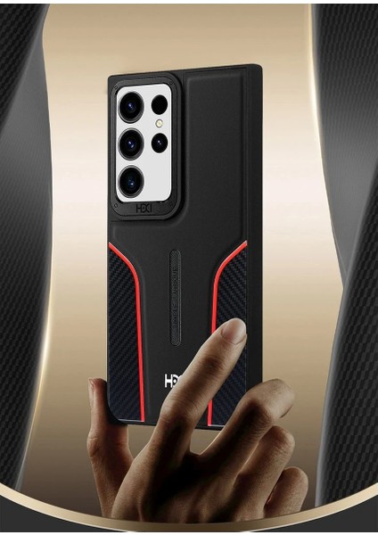 Samsung Galaxy S24 Ultra HBC-264 Lambor Karbon Fiber Sport Kapak - Titan Gri fırsatları