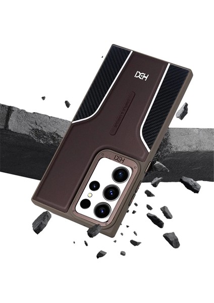 Samsung Galaxy S24 Ultra HBC-264 Lambor Karbon Fiber Sport Kapak - Titan Gri indirimleri