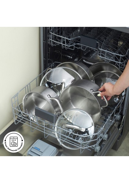 Power Steel 316+ 3ply Akita Indüksiyon Tabanlı 7 Parça Çelik Tencere Seti