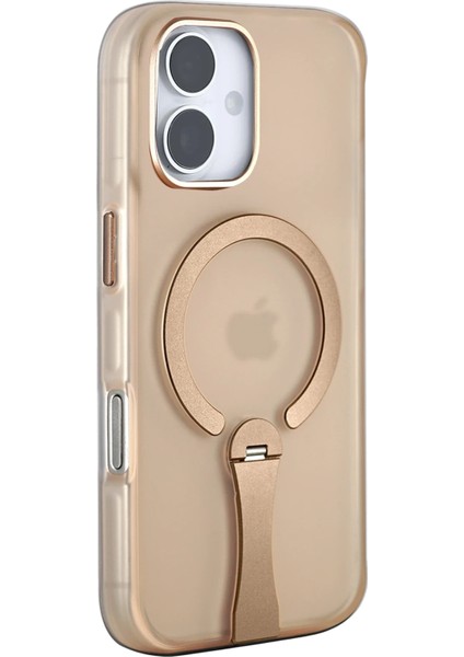 Apple iPhone 16 HBC-354 Kunlun Standlı Magsafe Kapak - Çöl Titanyum