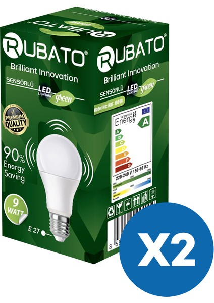 Sensörlü 9W LED Ampul (2'li Paket)