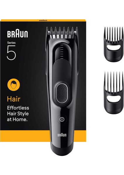 Saç Kesme Makinesi Series 5, +3 Aksesuar, Ömür Boyu Keskin Bıçak, 17 Uzunluk, HC5530