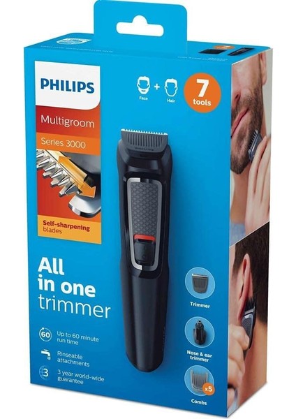 MG3720/15 Erkek Bakım Seti 7'si 1 Arada, Siyah indirimleri