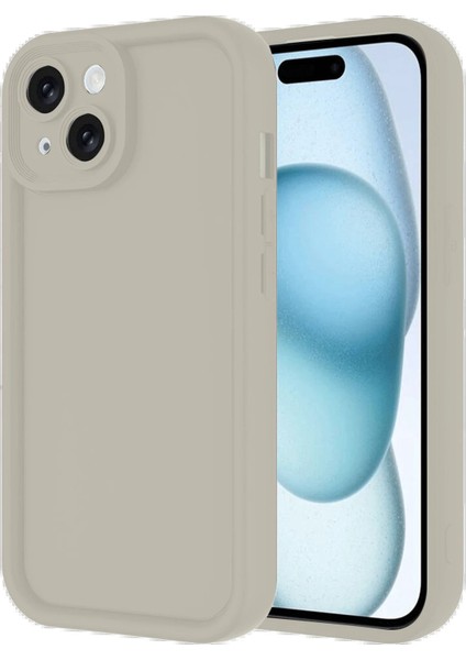 iPhone 14 Kılıf Viera Silikon - Krem - A6055-7666