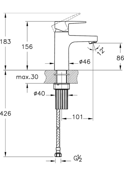 Shift T30 A43688 Lavabo Bataryası, Krom indirimleri
