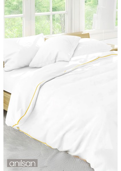 Nano Jel Tek Kişilik Yorgan, 155x215cm, Beyaz Ev Ve Otel Yorganı, Sade Ve Zarif
