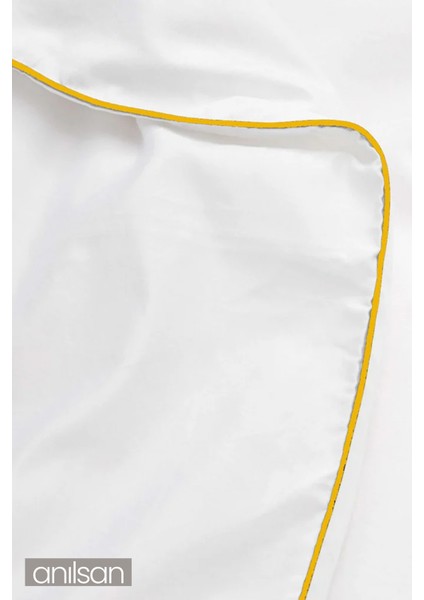 Nano Jel Tek Kişilik Yorgan, 155x215cm, Beyaz Ev Ve Otel Yorganı, Sade Ve Zarif