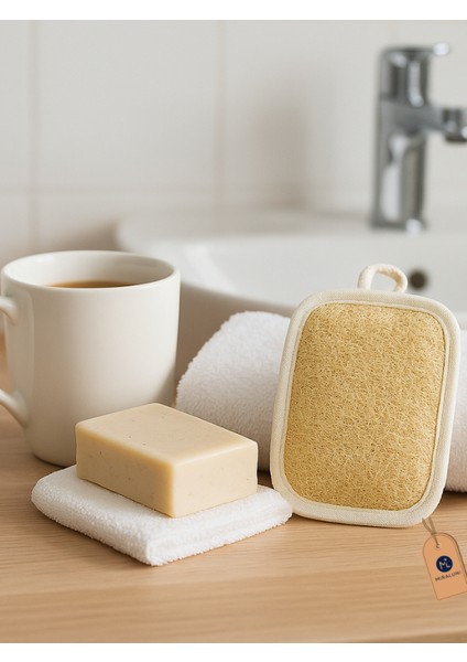 Doğal Kabak Lifli Banyo Kesesi – Cilt Temizleme ve Peeling Lifi, Vücut Arındırıcı Kese