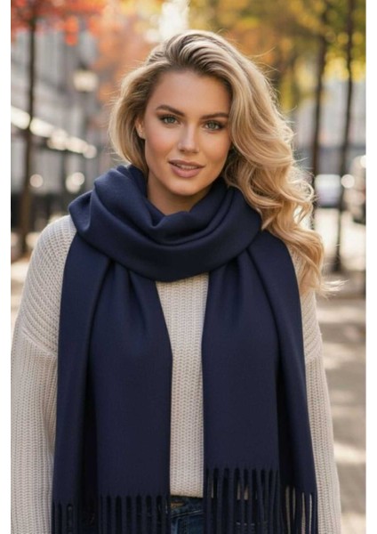 Unisex Yumuşak Dokulu Püsküllü Kışlık Buklet Atkı Şal 2'li Set modelleri