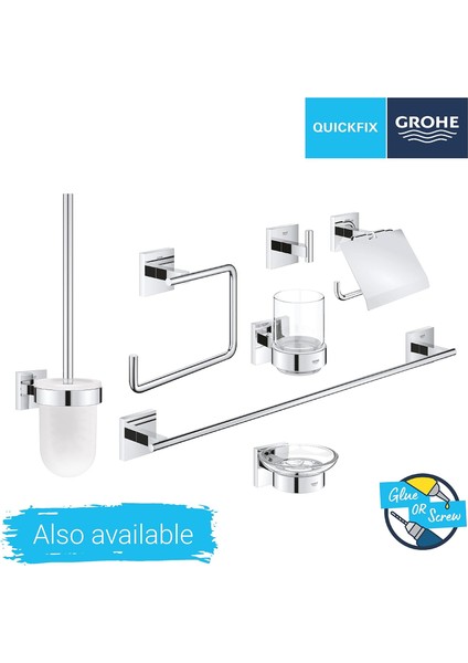 Start Cube Quickfix Halka Havluluk, Duş/banyo Aksesuarları, Krom, 40975000 fırsatları