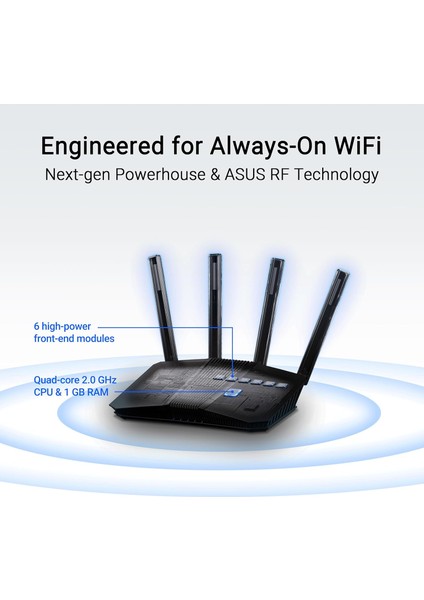 RT-BE82U Wifi7 BE6500 Dual Band Gigabit Extendable Router fırsatları