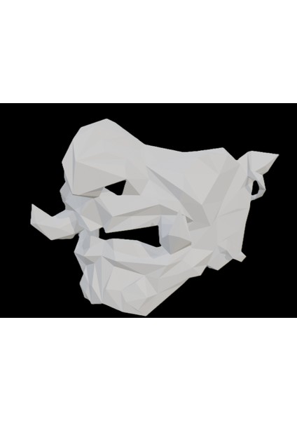 3D Baskı Geometrik Yarım Yüz Maske (Boyanabilir- Dekor ve Hobi İçin) fiyatları