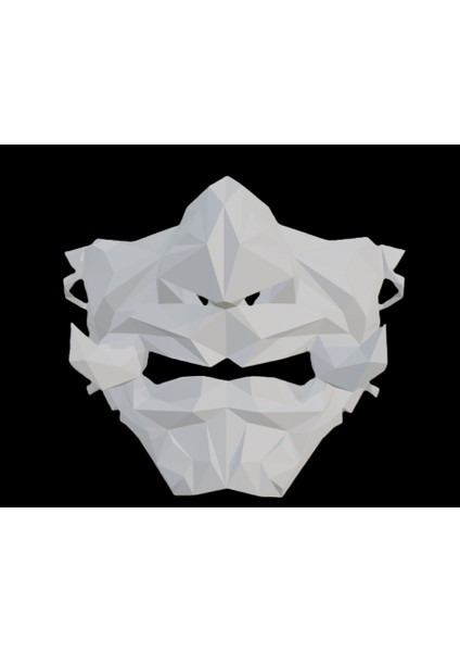 3D Baskı Geometrik Yarım Yüz Maske (Boyanabilir- Dekor ve Hobi İçin) modelleri