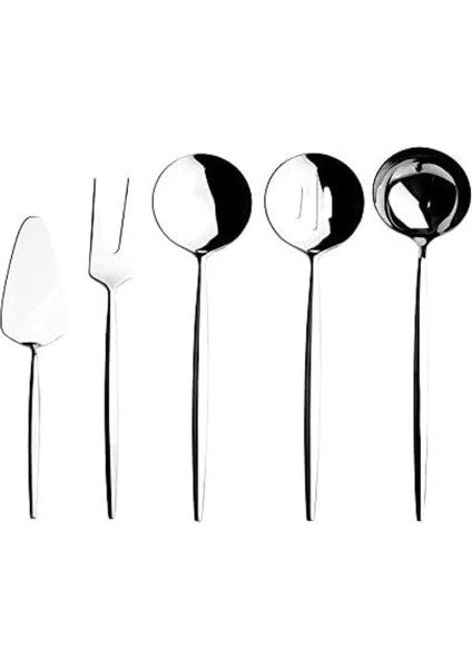 9000 5 Parça Servis Seti Gümüş