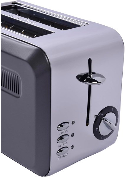 Gem Titan 2 Dilim Ekmek Kızartma Makinesi – 980 W, Paslanmaz Çelik Gövde | Antrasit Gümüş modelleri